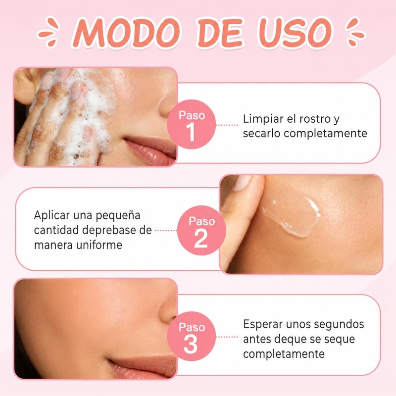 Primer de Maquillaje Minimizador de Poros, Prebase de Maquillaje 40ml