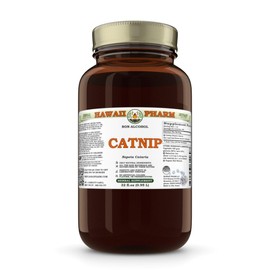 Catnip (Nepeta Cataria) Dry Leaf and Flower Glycerite, Made in Hawaii, Organic Raw Materials, All Natural, Vegan, Lab Tested Alcohol-Free Liquid Extract - 32 fl.oz