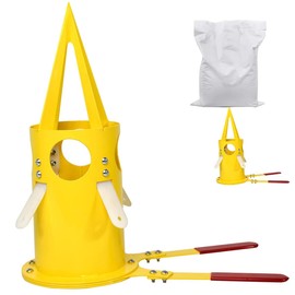 HOWUXZO Big Bag Dispenser Bulk Bag Unloader – Heavy Duty Feed Unloader Tool for Animal Feed, Grain, Fertilizer – Rust-Resistant, Portable for Farm, Warehouse, Home Use (Yellow)