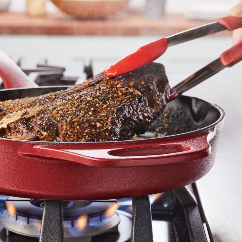 Rachael Ray NITRO Cast Iron Frying Pan/Skillet with Helper Handle