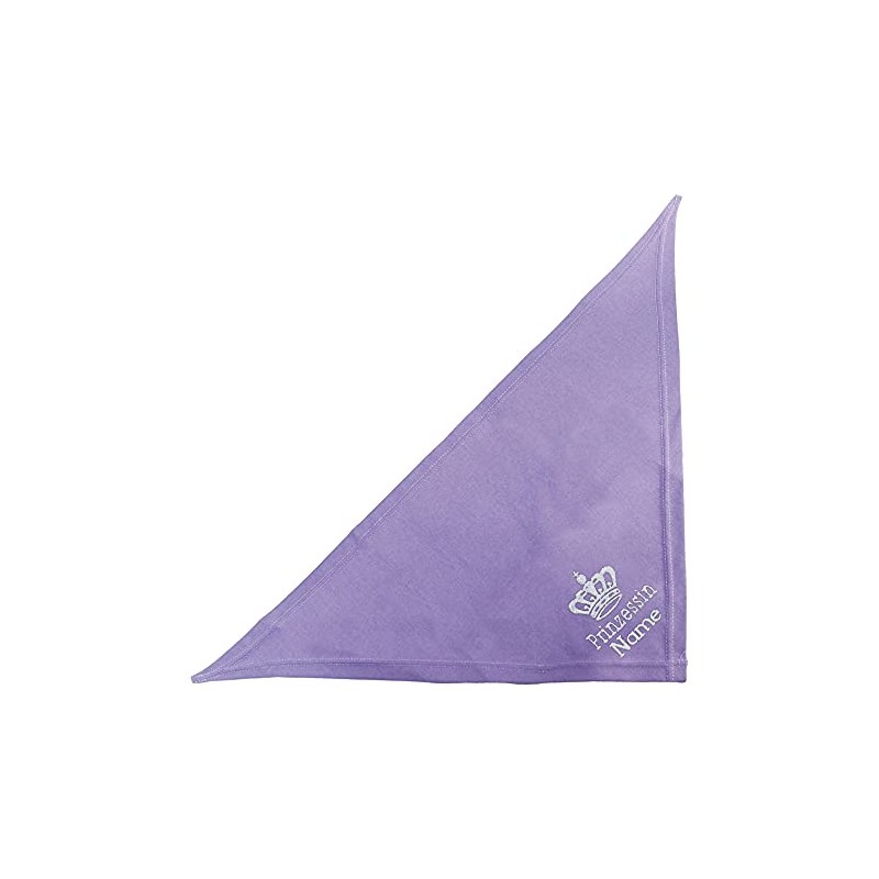 Schecker Lilac 65 cm Embroidered Dog Bandana with Text Princess
