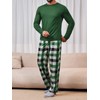 Runcati Mens 2 Piece Pajama Set Plaid Sleepwear PJ Relaxed