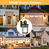 Motion Sensor Outdoor Wall Lantern with Remote Control, Dusk to