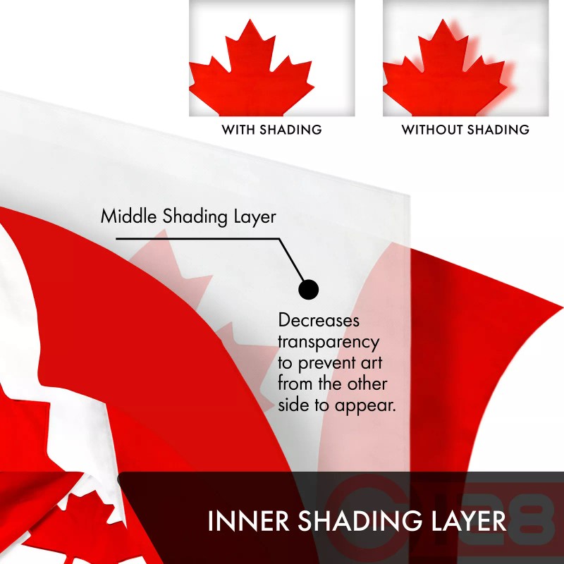G128 Canada Canadian Flag 4x6 FT Double Sided Embroidered 210D