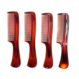 Maple Dressing Detangling Handle Printed Hair Comb Combo Set for Men,Women Shell Multicolour, Pack of 4