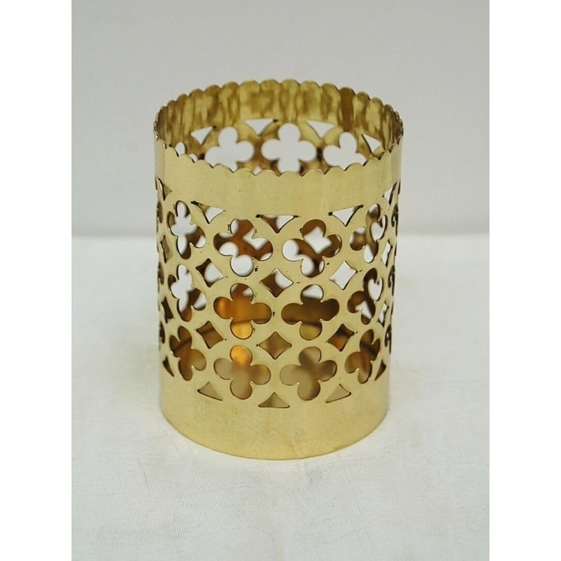 Traditional Church or Chapel Votive Candle with Red Globe, Solid