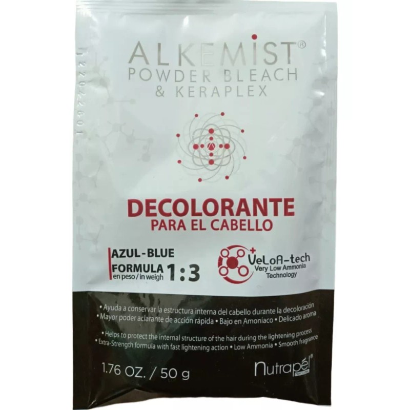Nutrapel Sobre Decolorante Azul Alkemist Keraplex Nutrapel +activador