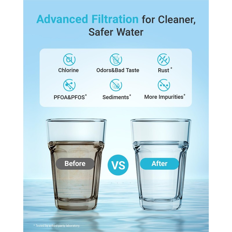 AQUA CREST XWF Refrigerator Water Filter, Replacement for GE® WR17X30702,