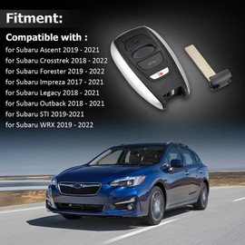 HYQ14AHK Smart Key Fob Remote Compatible with Subaru 2018-2024 Ascent Crosstrek Forester Impreza Legacy Outback WRX STI, Proximity Keyless Entry