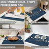 Stove Top Cover for Electric Stove,Retro Moon Phase Anti-Slip Heat