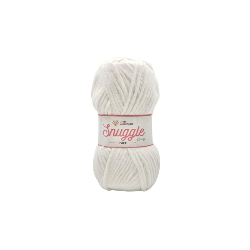 LittleWoolShop Snuggle Puff Chunky Chenille Yarn 100g - 100% Supersoft