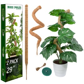 LveSunny 2 Pack Moss Pole, LveSunny 29 Inch Bendable Moss Pole Monstera Plant Support, More Flexible and Corrosion-Resistant Monstera Plant Support, Suitable for Potted Plants to Grow Upwards