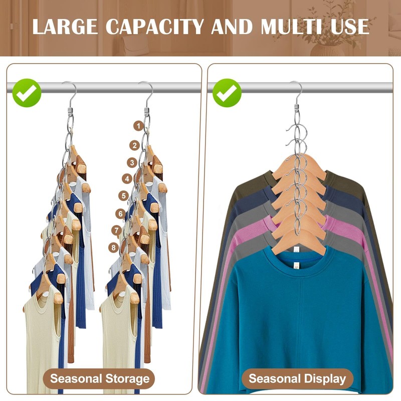 NAKBINX 5 Pack Space Saving Hangers Organizer: Collapsible Heavy Duty