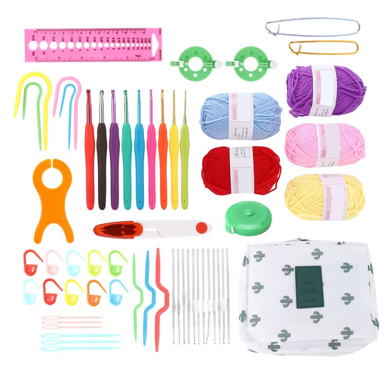 12 Pcs Crochet Needle Set Aluminum Oxide Weaving Sewing Knitting