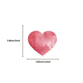 50pcs Love Heart Stickers for Teens Adults Kids Vinyl Waterproof Colorful Heart Decorative Stickers for Water Bottle, Laptop, Scrapbook, Journaling Supplies for Valentine's Day (HeartShaped)