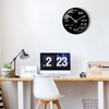 VIKMARI Glass Wall Clock 12 Inch Math Teaching Style Clock