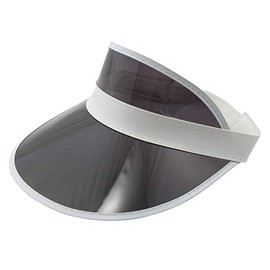 Freak Scene Retro Sun Visor Cap, 80s Poker Visor Hat, black-white