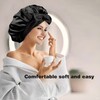 Satin Reusable Shower Silk Bonnet for Sleeping Double Layer, Shower