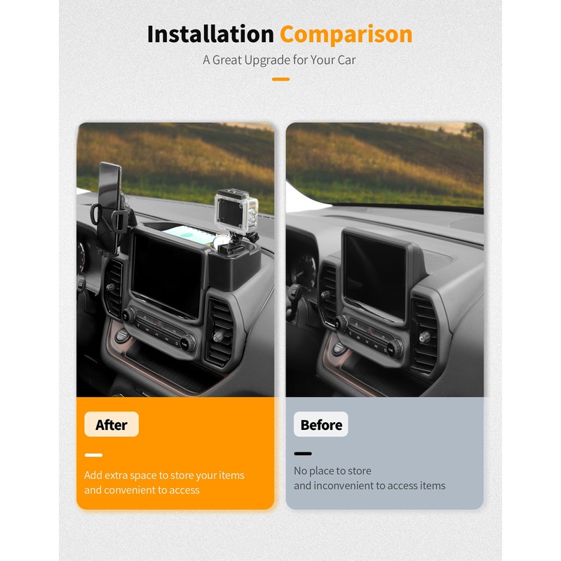 Hoolcar Dash Mount Cell Phone Holder Center Console Dash Tray