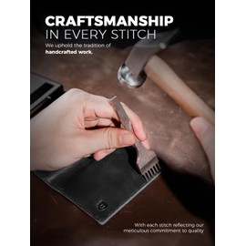 LORZOR Wallet for Men with Metal Card Holder, Pop Up Wallet, Finest Full Grain Leather Trifold Wallet, Smart, Minimalist, RFID Blocking, Front Pocket, ID Window