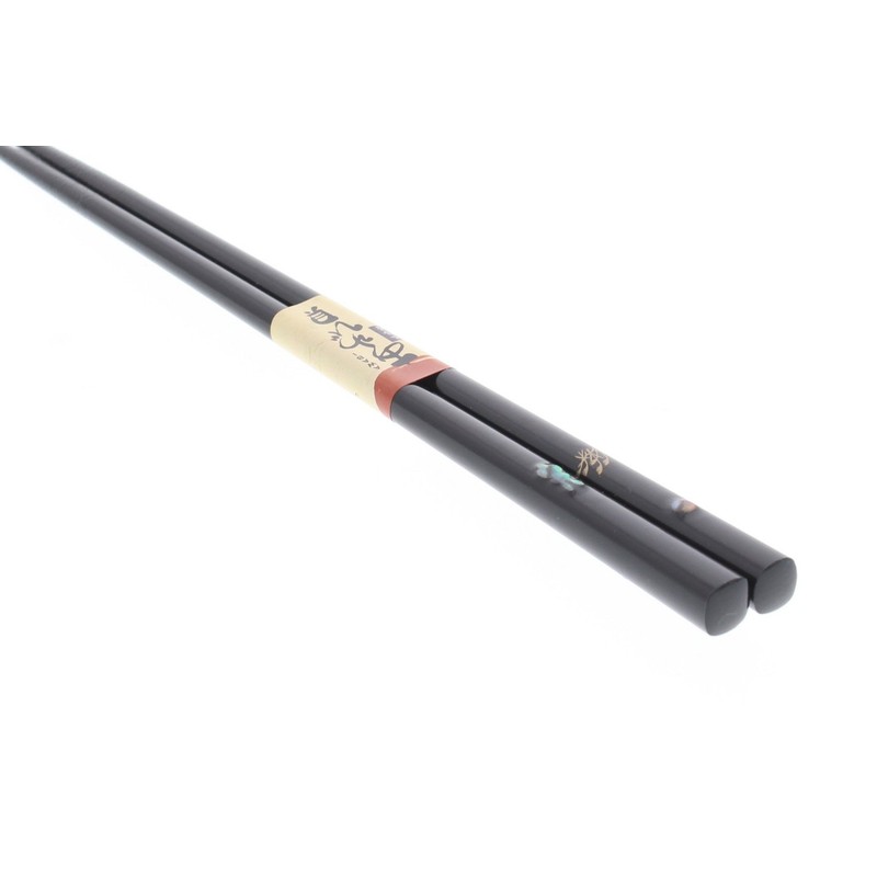 Ishida Shell Craft Abalone Wooden Chopsticks (Natural Wood), Made in