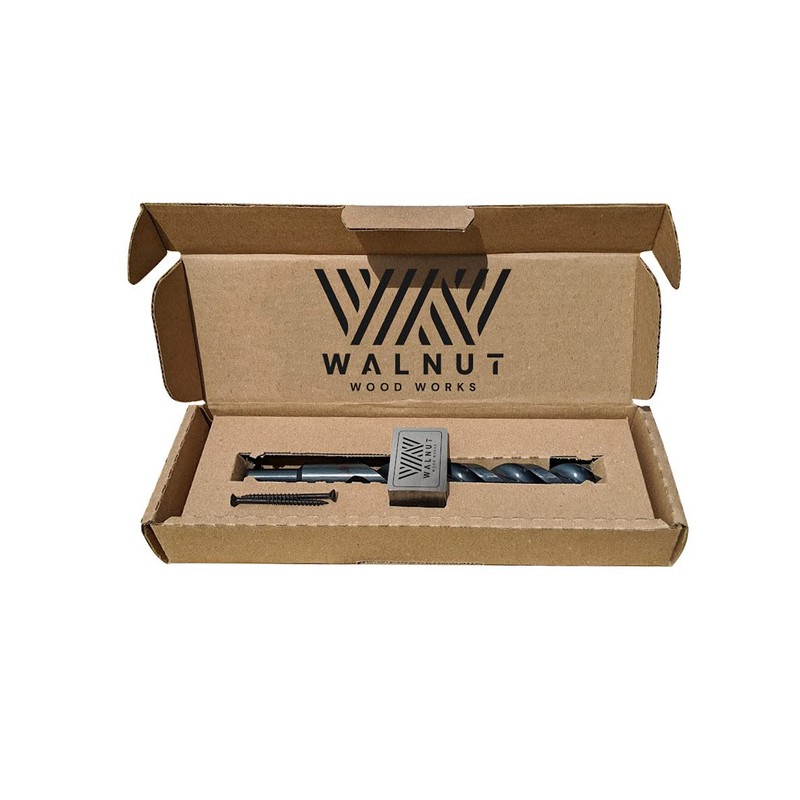 Walnut Wood Works Floating Shelf Installation Kit, Drill Jig -