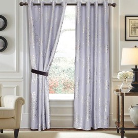 Dolce Mela DMC720 Window Treatments Drapes, Long, Blue