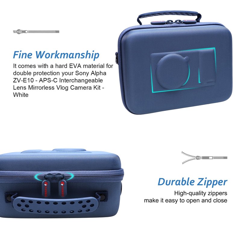 XANAD Hard Case for Sony Alpha ZV-E10/ZV-E10L/ ZV-1/ZV-1F Camera Vlogger