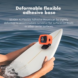 SEASKY Floating Floaty Protector Case & A1 Flexible Adhesive Mount Kit Accessories for Gopro Hero 13/12/11//10/9 Black Sports Action Camera