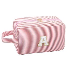 Long Keeper - Bolsas de cosméticos para mujer, bolsa de maquillaje de chenilla, bolsa de maquillaje, bolsa de aseo con asa, Rosado, Una talla