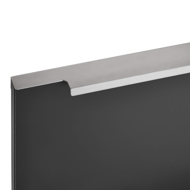 Blankett Slim Furniture Handles, 145 mm, Aluminium, Chrome, Matt, Rear