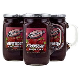 Blackburn's Preserves & Jellys 18oz Reusable Handled Glass Mug Jar (Strawberry)