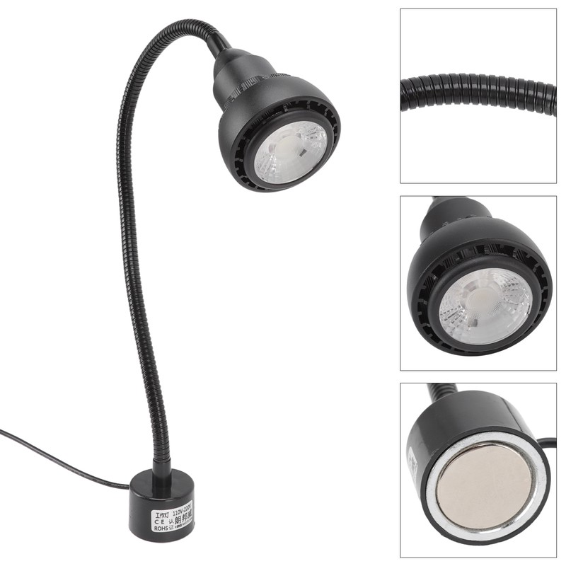 White Light Machine Tools Light 9W Flexible Gooseneck LED Work