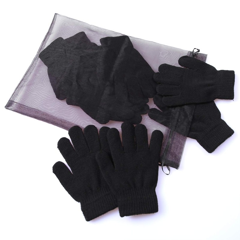 URATOT 15 Pairs Kid's Gloves Warm Knitted Magic Full Fingers