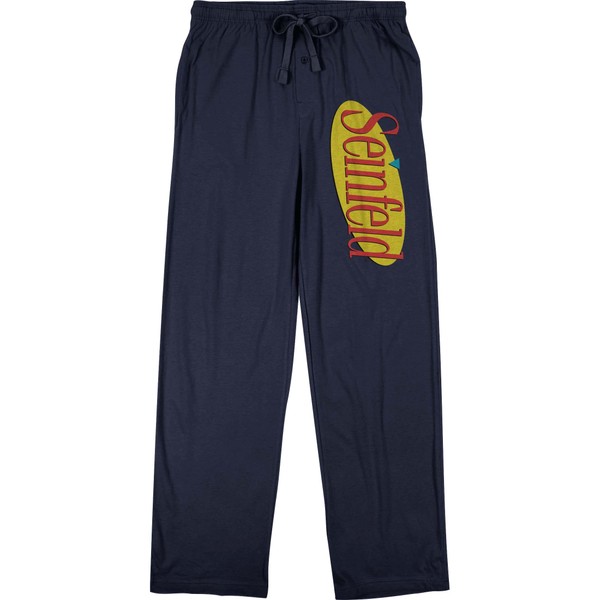 Bioworld Seinfeld Logo Men's Navy Sleep Pajama Pants-Large