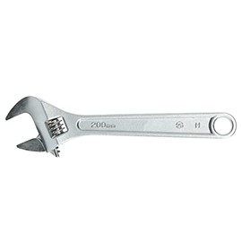 Seshin Buffalo DRAAK Adjustable Wrench 8 Inch 200mm with Wide Caliber Opening Plumbing Spanner Heavy Duty Professional Quality Hand Tool