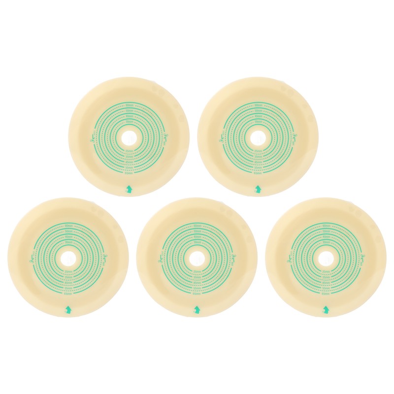 5pcs Ostomy Bag Barrier Clear Scale Cuttable Self Adhesive Hydrocolloid