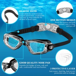 COOLOO Swimming Goggles, Pack of 2 Swimming Goggles for Kids/Junior/Adults, Unisex Diving Goggles for Boys, Girls, Men, Women, Anti-Fog, No Leaks