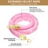 PATIKIL 4 Feet Pink Velvet Stanchion Rope, 6 Pack Crowd
