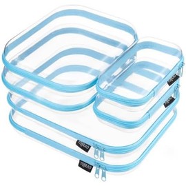 Travel Makeup Organizer, Compact Lightweight Accessory for Travel and Daily Use - YQBRAO 6 Pack Sky Blue