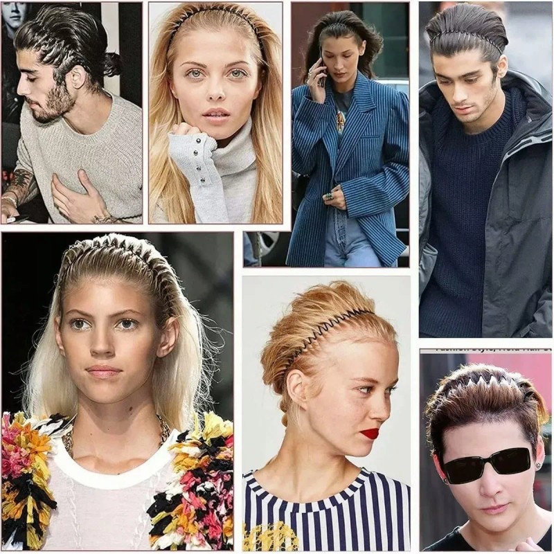 CONEJO MODA Diadema Horquilla Antideslizante Con Ondas Deportivas Unisex