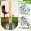 Therwen Heavy Duty Fence Post Removal Tool with Galvanized Cable
