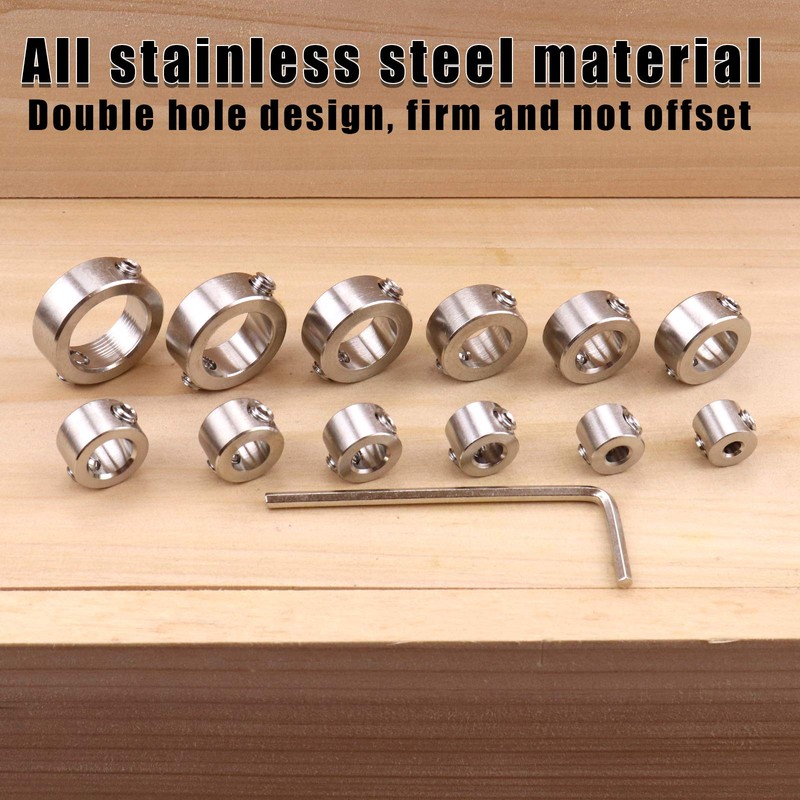 304 Stainless Steel Stop Bit Collar Set Drill Tool (3,4,5,6,7,8,9,9.5,10,12,14,16mm)