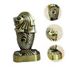ULTECHNOVO 1Pc Creative Merlion Statue Decorative Bronze Metal Artware for