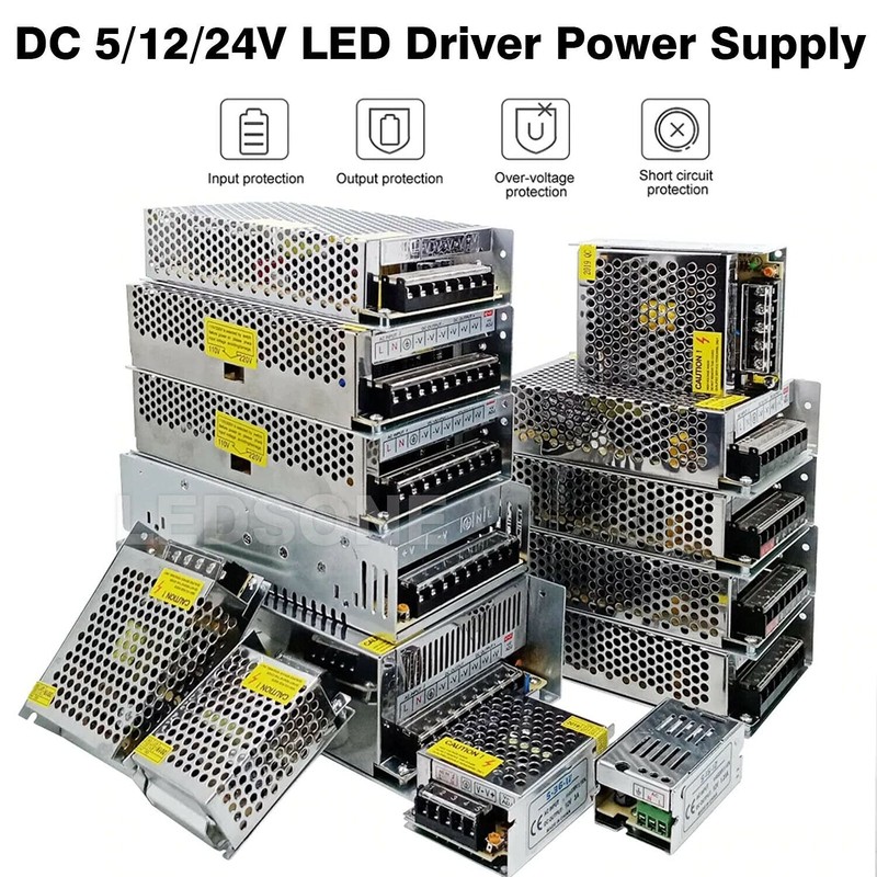 Universal Switching Power Supply Regulated Transformer IP20 DC12V LED Driver