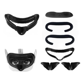navor Compatible with Oculus Quest 2 VR Headset Facial Interface Set Accessories with Lens Protector, Soft PU Leather Foam Pad, Facial Interface Bracket, and Nose Guard Pad