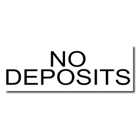 Office Stamp - Blue Ink Self-Inking No Deposits Stamp, Ideal for Teller Use, 1/2 x 1-1/2, Durable, Easy to Use, Ideal for Financial Institutions and Banks, Quick Stamping and Mess-Free