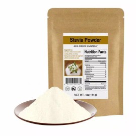 ZeroCal Nature Stevia Powder Extract Natural Sweetener Sugar Substitute Zero Calorie - 4oz