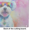 Caroline's Treasures DAC2462LCB Bichon Frise Hippie Dawg Glass Cutting Board
