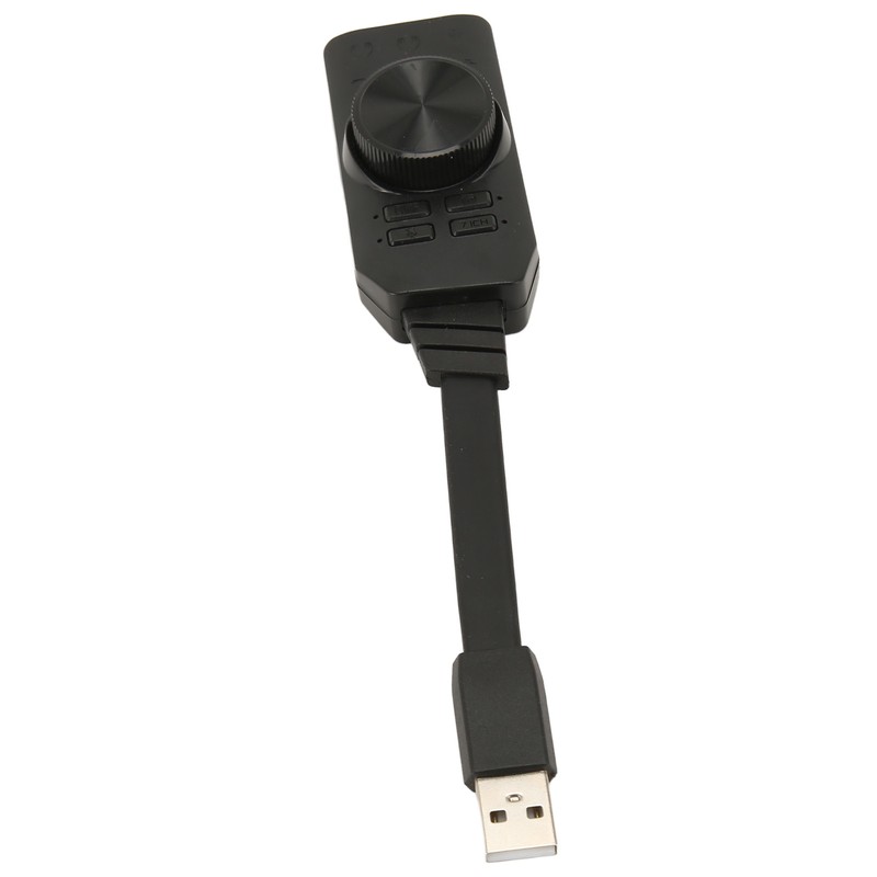 USB Sound Card Adapter 7.1 Channel Mute Button Volume Control